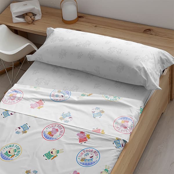 Play Fabrics Peppa Pig Sengelinned Sengesæt Sengetid 105 175x270 Cm