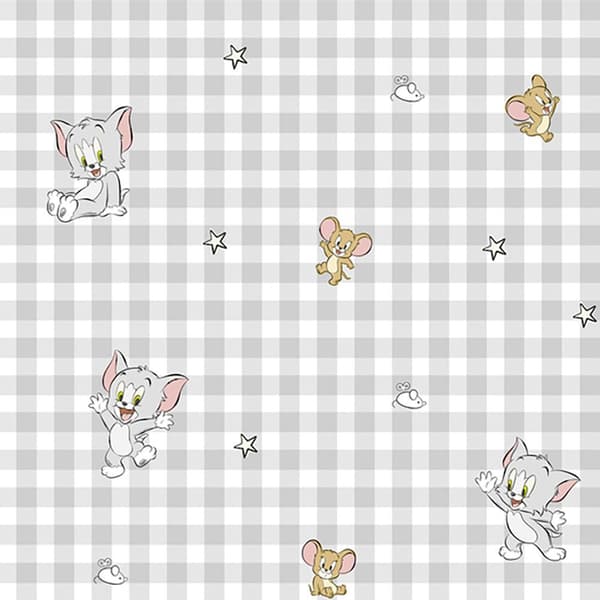 Play Fabrics Dynetæppe Tom Jerry Vichy Til Maxicuna 115x145 Cm