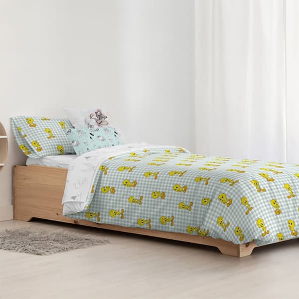 Play Fabrics Påslakan Tweety Vichy För Maxicuna 115x145 Cm