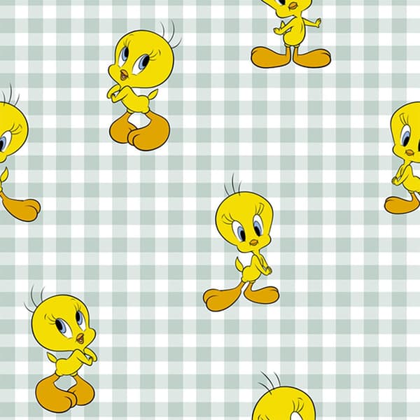 Play Fabrics Påslakan Tweety Vichy För Maxicuna 115x145 Cm