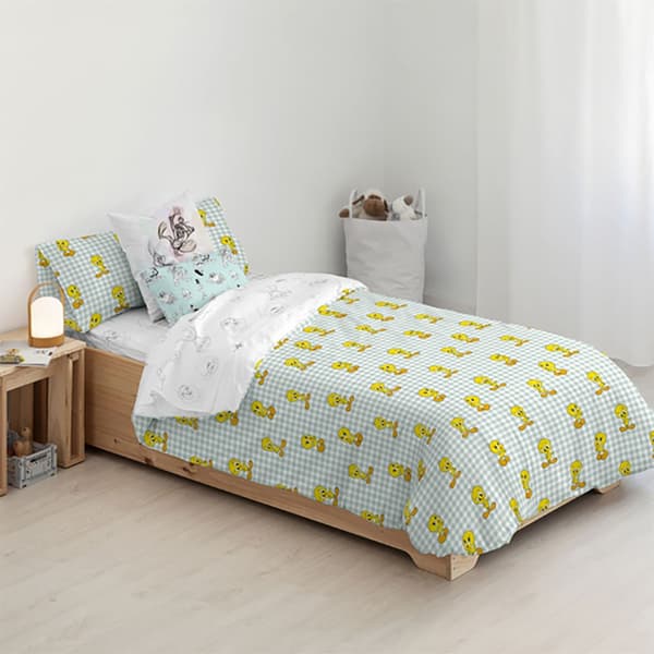 Play Fabrics Påslakan Tweety Vichy För Maxicuna 115x145 Cm