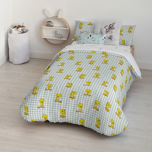Play Fabrics Påslakan Tweety Vichy För Maxicuna 115x145 Cm