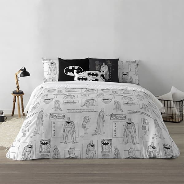 Play Fabrics Täcke Med Knappar Batman Funktioner För 150/160 Säng 240x240 Cm