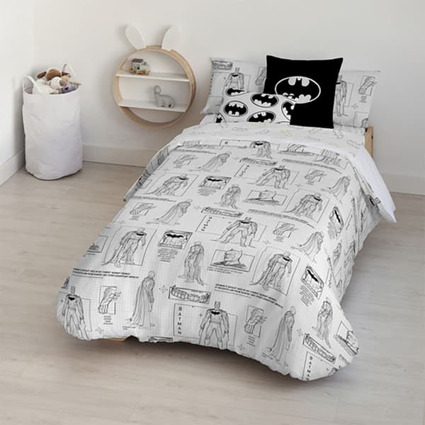 Play Fabrics Täcke Med Knappar Batman Funktioner För 150/160 Säng 240x240 Cm