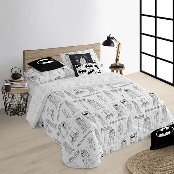 Play Fabrics Täcke Med Knappar Batman Funktioner För 150/160 Säng 240x240 Cm