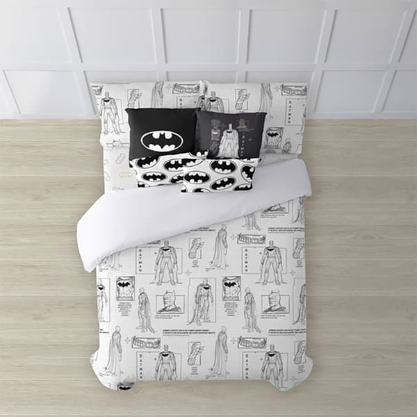 Play Fabrics Täcke Med Knappar Batman Funktioner För 150/160 Säng 240x240 Cm