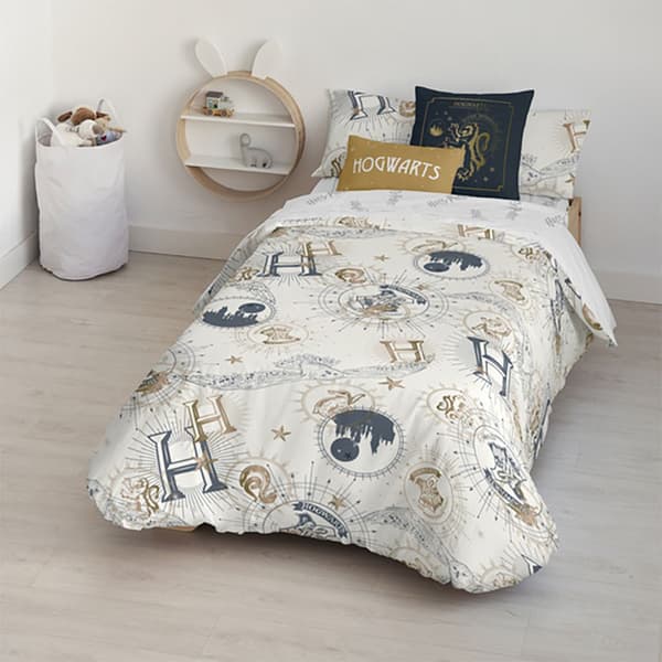 Play Fabrics Påslakan Med Knappar Harry Potter Guld Till Säng På 105 Cm 180x240 Cm