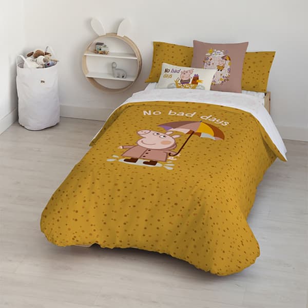 Play Fabrics Dynetæppe Med Knapper Ingen Dårlige Dage For Seng På 105 180x240 Cm