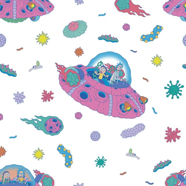 Play Fabrics Påslakan Med Knappar Universum Rick Och Morty Till 90 Säng 155x220 Cm