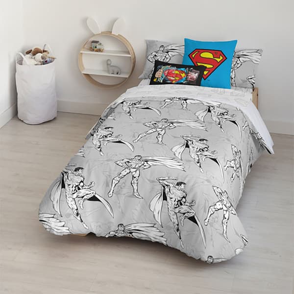 Play Fabrics Superman Påslakan Med Knappar Till Säng 135/ 140x240 Cm