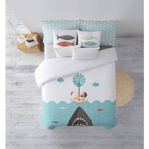 Belum Påslakan Shark Boy Till Säng 180 260x240 Cm