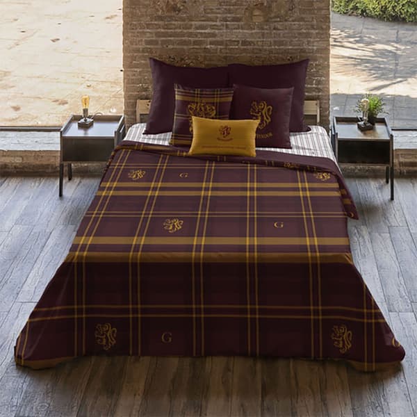 Play Fabrics Dynetæppe Med Knapper Gryffindor-billede Til 135/140 Seng 220x220 Cm