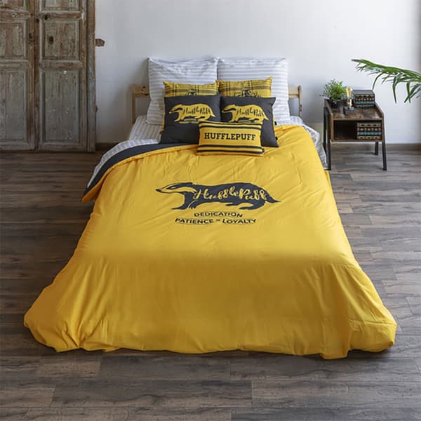 Play Fabrics Peitto Hufflepuff-arvoilla Jossa Napit 135/140-vuoteeseen 220x220 Cm
