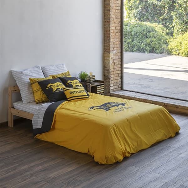 Play Fabrics Peitto Hufflepuff-arvoilla Jossa Napit 135/140-vuoteeseen 220x220 Cm