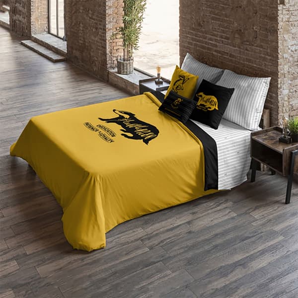 Play Fabrics Peitto Hufflepuff-arvoilla Jossa Napit 135/140-vuoteeseen 220x220 Cm