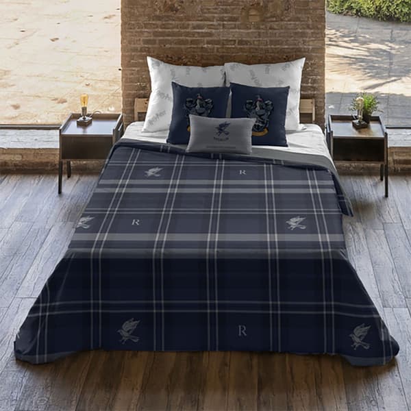 Play Fabrics Dynetæppe Med Knapper Ravenclaw-billede Til Seng På 105 Cm 180x220 Cm