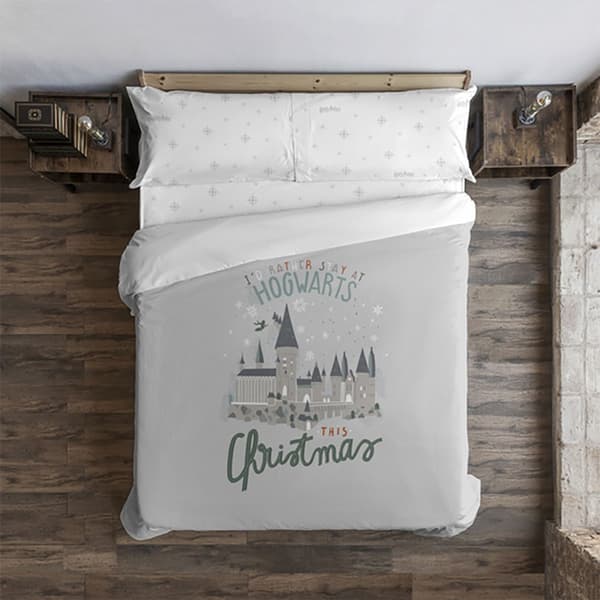 Play Fabrics Påslakan Med Knappar Hogwarts I Julen 105 180x220 Cm