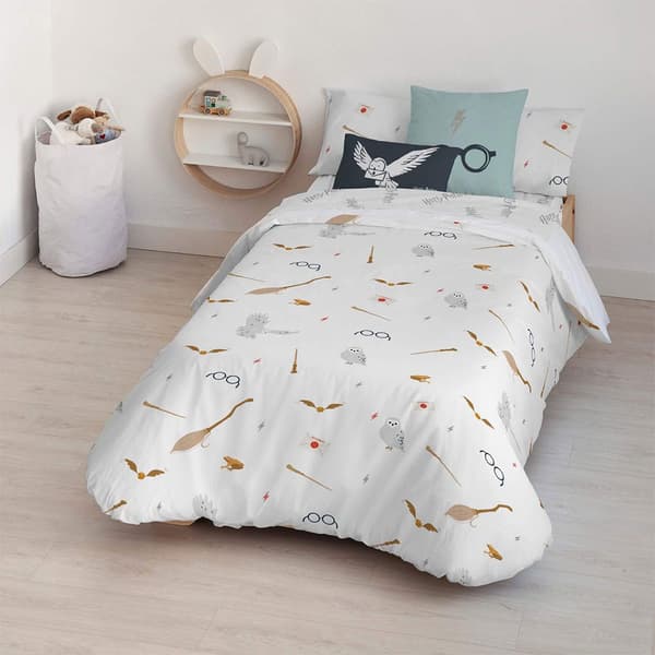 Play Fabrics Nordisk Dynebetræk Med Nordiske Knapper Fra Hogwarts Til 120 Seng 200x200 Cm