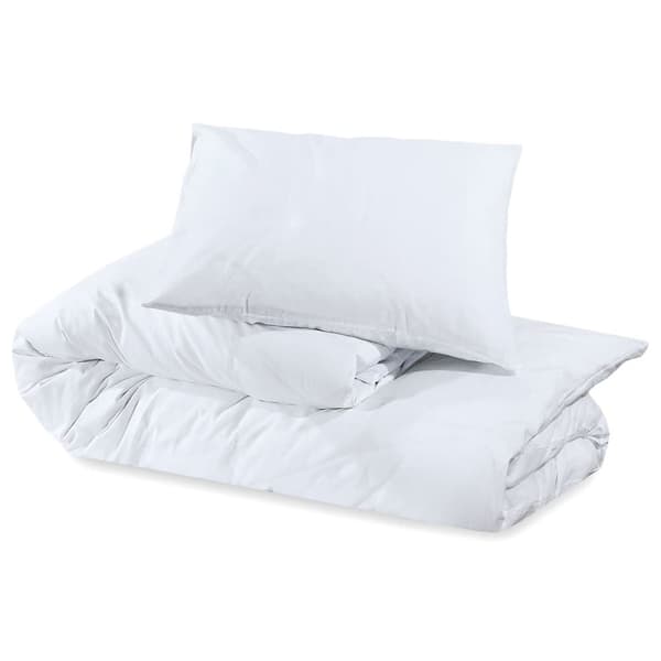 Bäddset vit 240x220 cm bomull