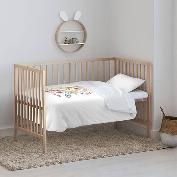 Play Fabrics Sammen Dynebetræk Til Barneseng 100x120 Cm Hvid