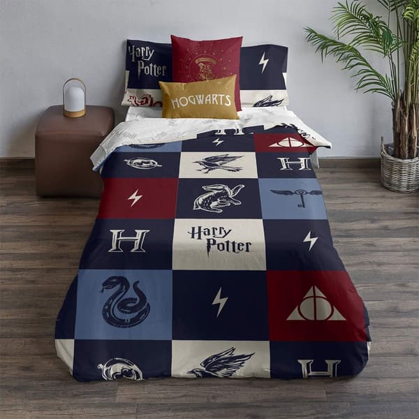 Play Fabrics Påslakan Med Knappar Hogwarts Plaid För Säng På 105 180x240 Cm