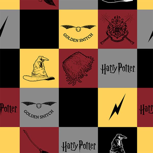 Play Fabrics Hogwarts Pictures Dynebetræk 200x200 Cm 120 Cm