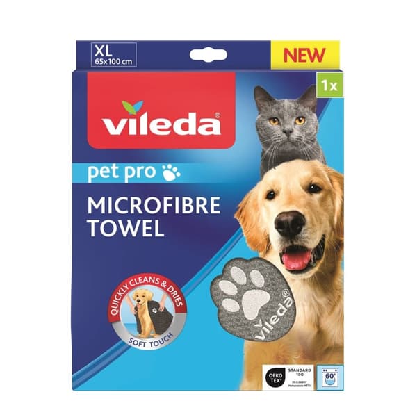 Vileda PET PRO L mikrofiber kæledyrshåndklæde