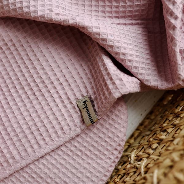 Vaffeltæppe Dirty Pink