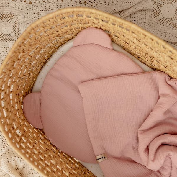 Muslin Barnsängkläder 65x100 Dirty Pink