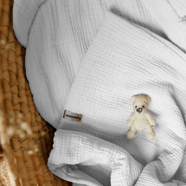 Førskolebørns sengetøj Muslin 100x130 | Hvid