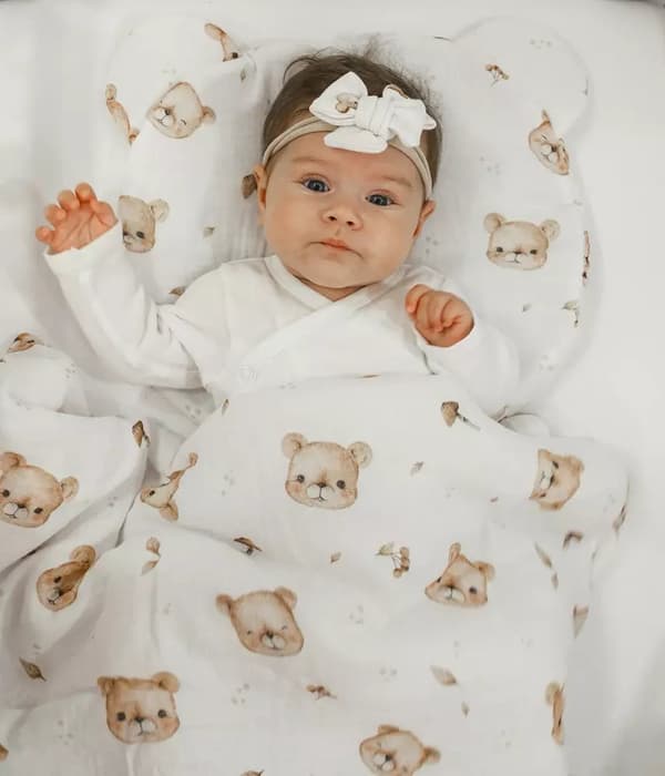Förskolebarns sängkläder Muslin 100x130 | Teddybjörnar