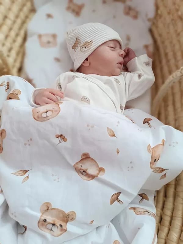 Förskolebarns sängkläder Muslin 100x130 | Teddybjörnar