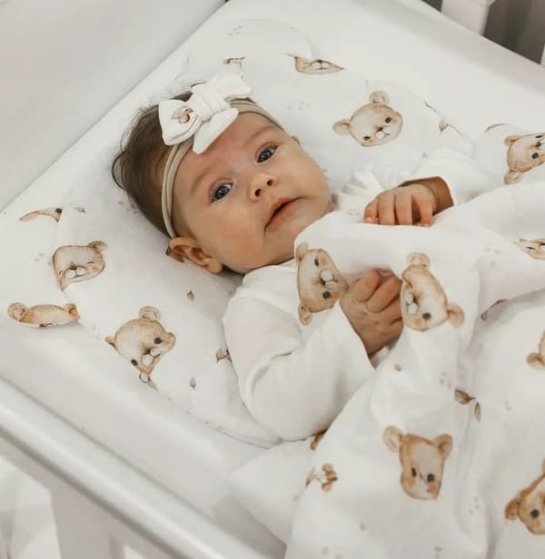 Förskolebarns sängkläder Muslin 100x130 | Teddybjörnar