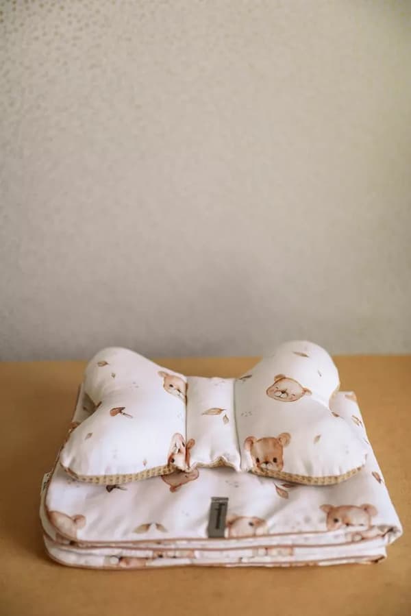 Teddy Bears Klapvogn Sæt | Karamel vaffel