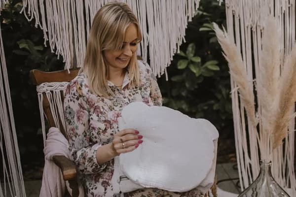 Muslin Pillow Bear | Golden Dots Creamery
