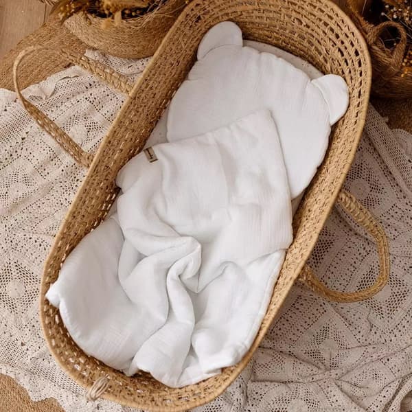 Muslin bamse pude | Hvid