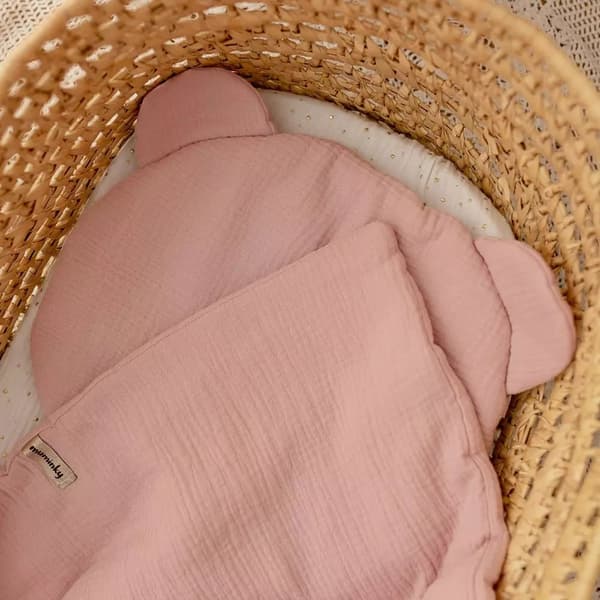 Muslin Teddy Bear Kudde | Dirty Pink