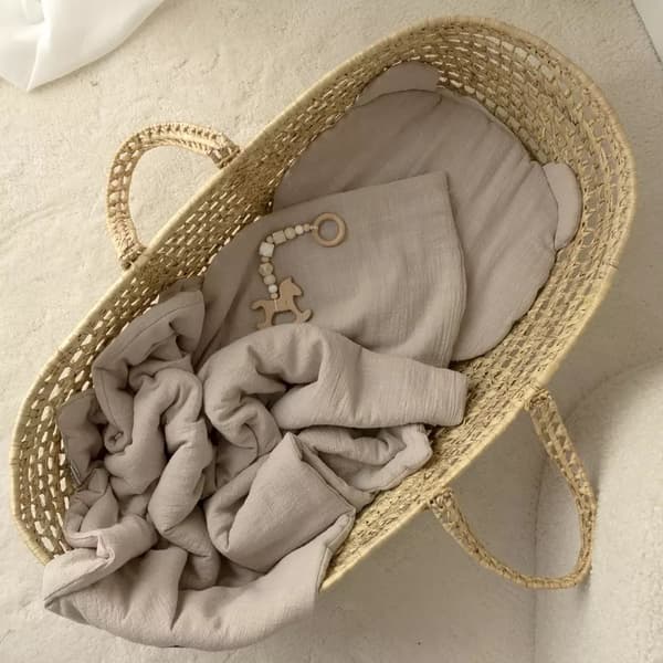 Barnsängkläder Muslin 65x100 | Beige A'la Linne