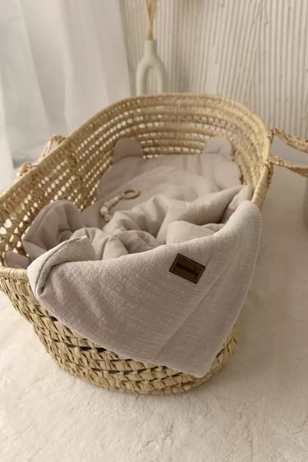 Förskolebarns sängkläder Muslin 100x130 | Beige A'la Linne