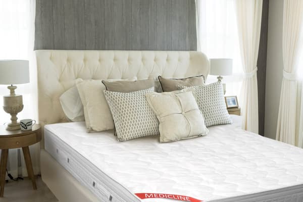 Premium quiltad tråd övermadrass/skydd 90x200cm vit