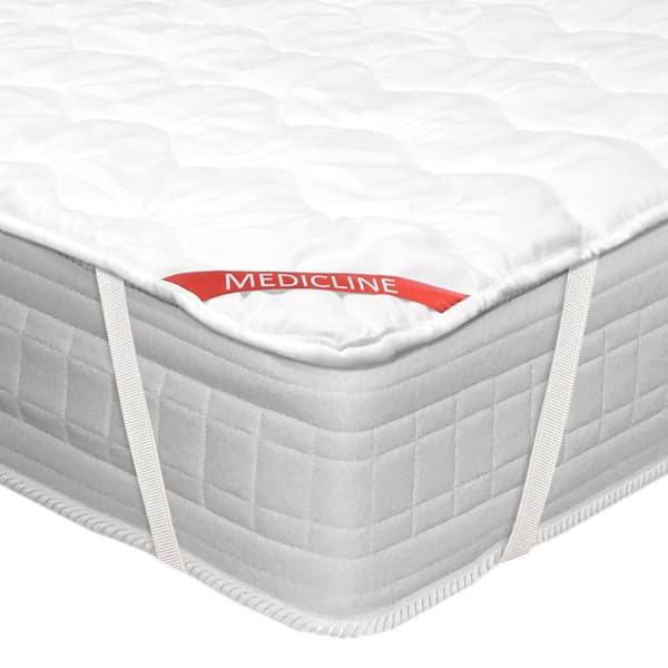 Premium quiltad tråd övermadrass/skydd 90x200cm vit