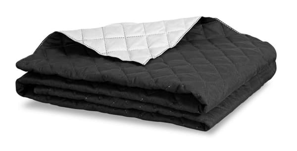 Ultralyds quiltet sengetæppe 160x200 cm sort og hvid