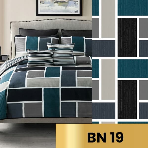 Sängkläder 200x220 + 2x örngott 70x80 set bomull satin OLIKA MÖNSTER