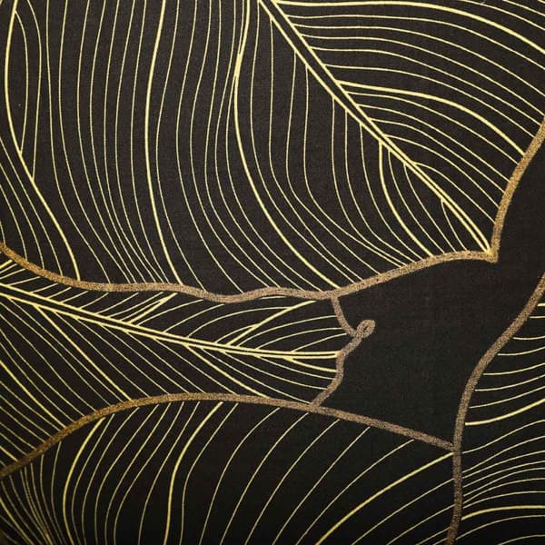 Sengetøj | GALLO | sort bladsatin | 220x200 + 2*70x80 cm | 811970