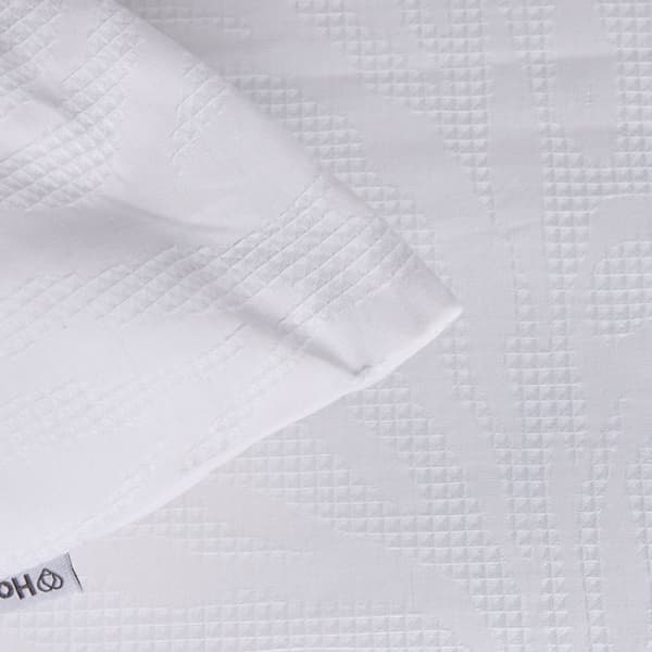 Sängkläder | LYRA | bomull jacquard vit | 220x200 + 2*50x60cm | 701368