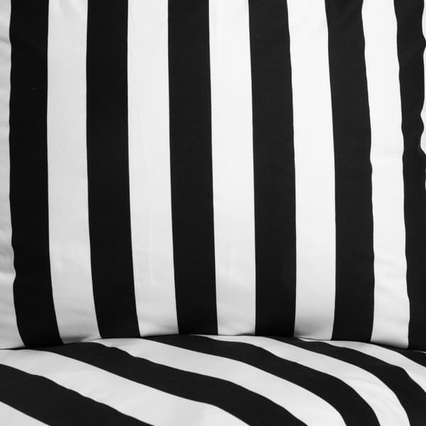 Sengetøj | MONROE KARNEVAL | sort og hvid stribet mikrofiber | 160x200 + 2*70x80cm | 724619