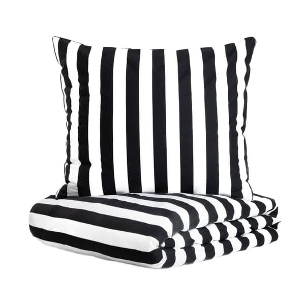 Sengetøj | MONROE KARNEVAL | sort og hvid stribet mikrofiber | 140x200 + 1*70x80cm | 724633