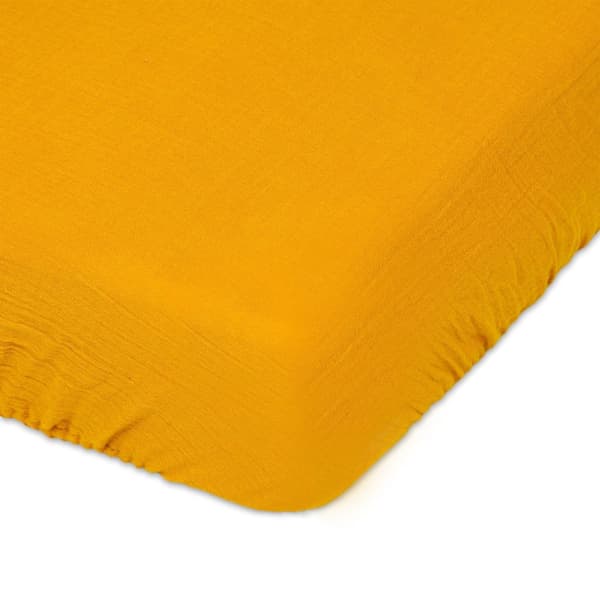 Mukautettu lakana MUSLIN 160x200x25, sinappi_06, MATEX
