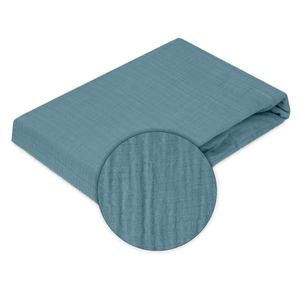 Mukautettu lakana MUSLIN 90x200x25, navy_34, MATEX