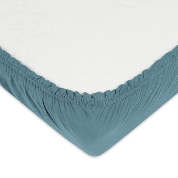 Mukautettu lakana MUSLIN 90x200x25, navy_34, MATEX
